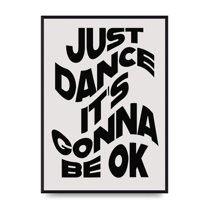Just Dance Black White Wave" Wall Art - A2 framed