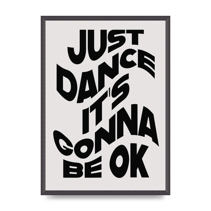 Just Dance Black White Wave" Wall Art - A2 framed