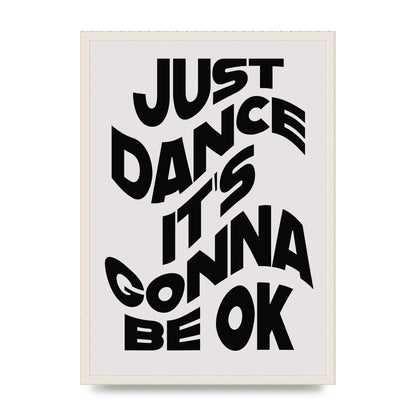 Just Dance Black White Wave" Wall Art - A2 framed