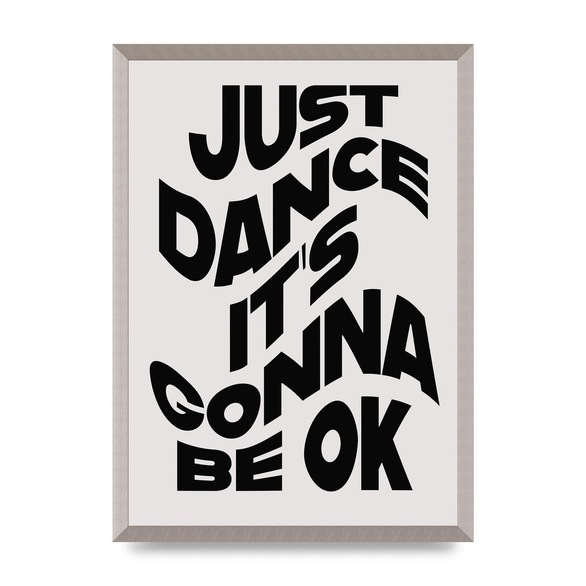 Just Dance Black White Wave" Wall Art - A2 framed