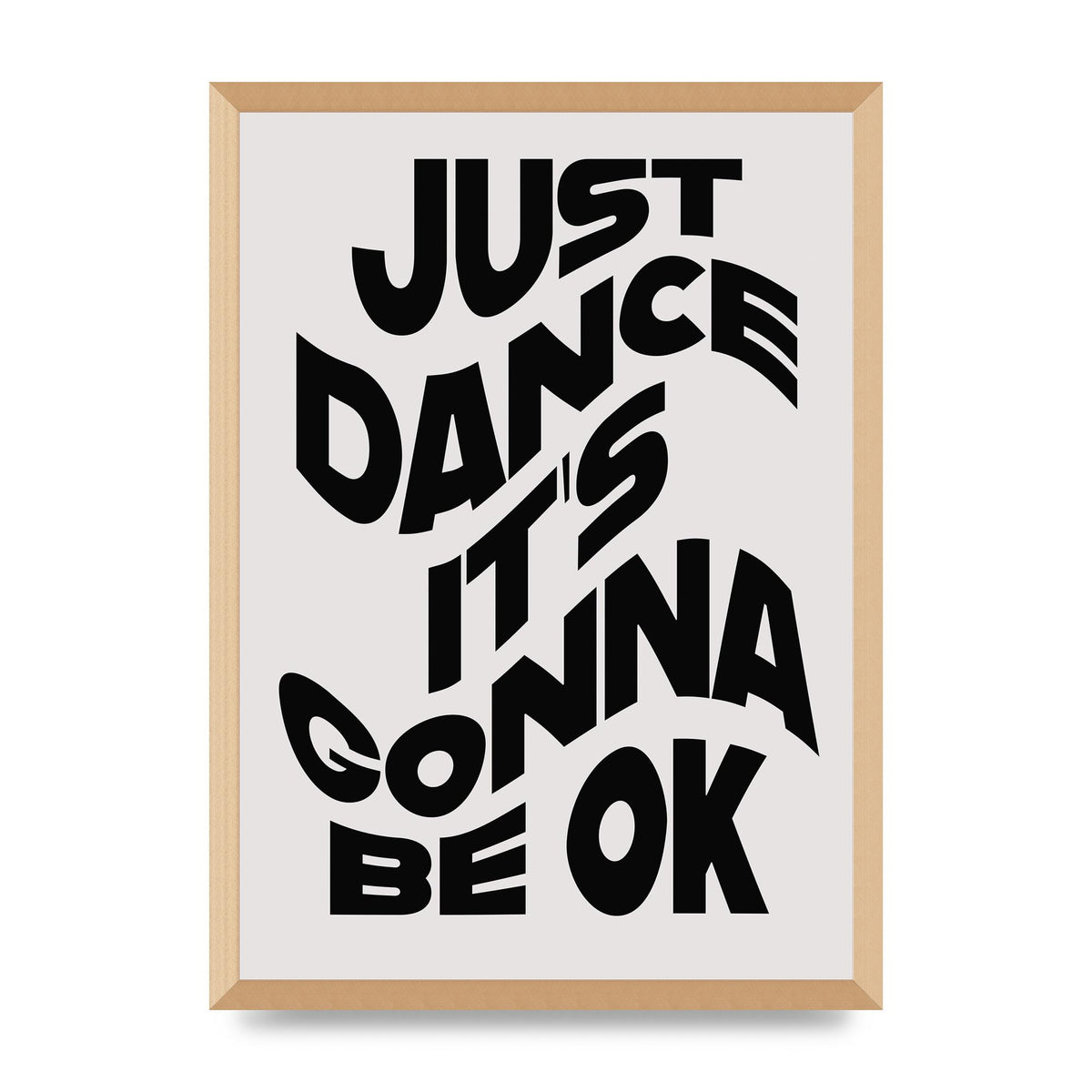 Just Dance Black White Wave" Wall Art - A2 framed