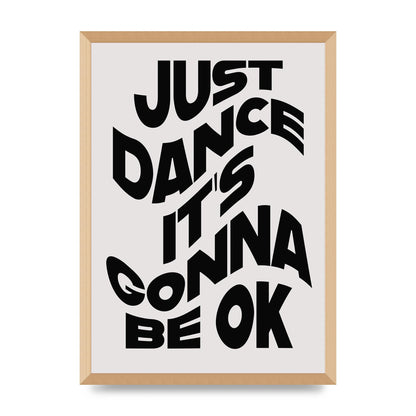 Just Dance Black White Wave" Wall Art - A2 framed
