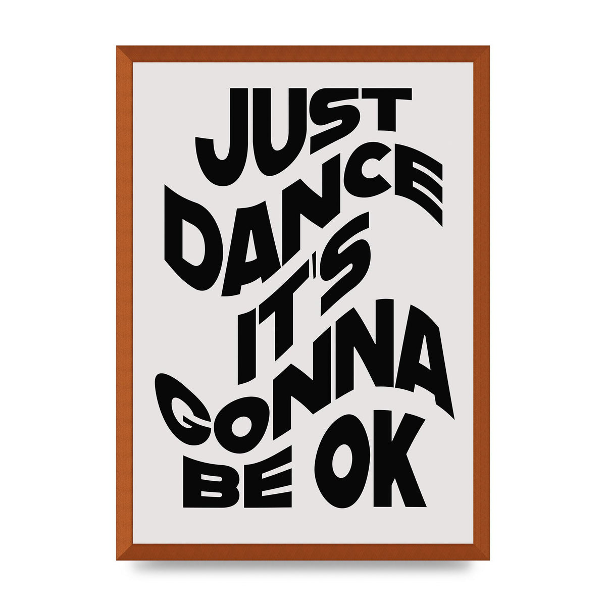 Just Dance Black White Wave" Wall Art - A2 framed