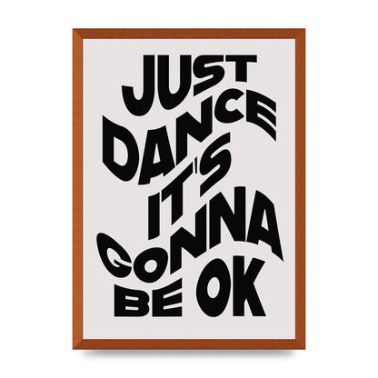 Just Dance Black White Wave" Wall Art - A2 framed