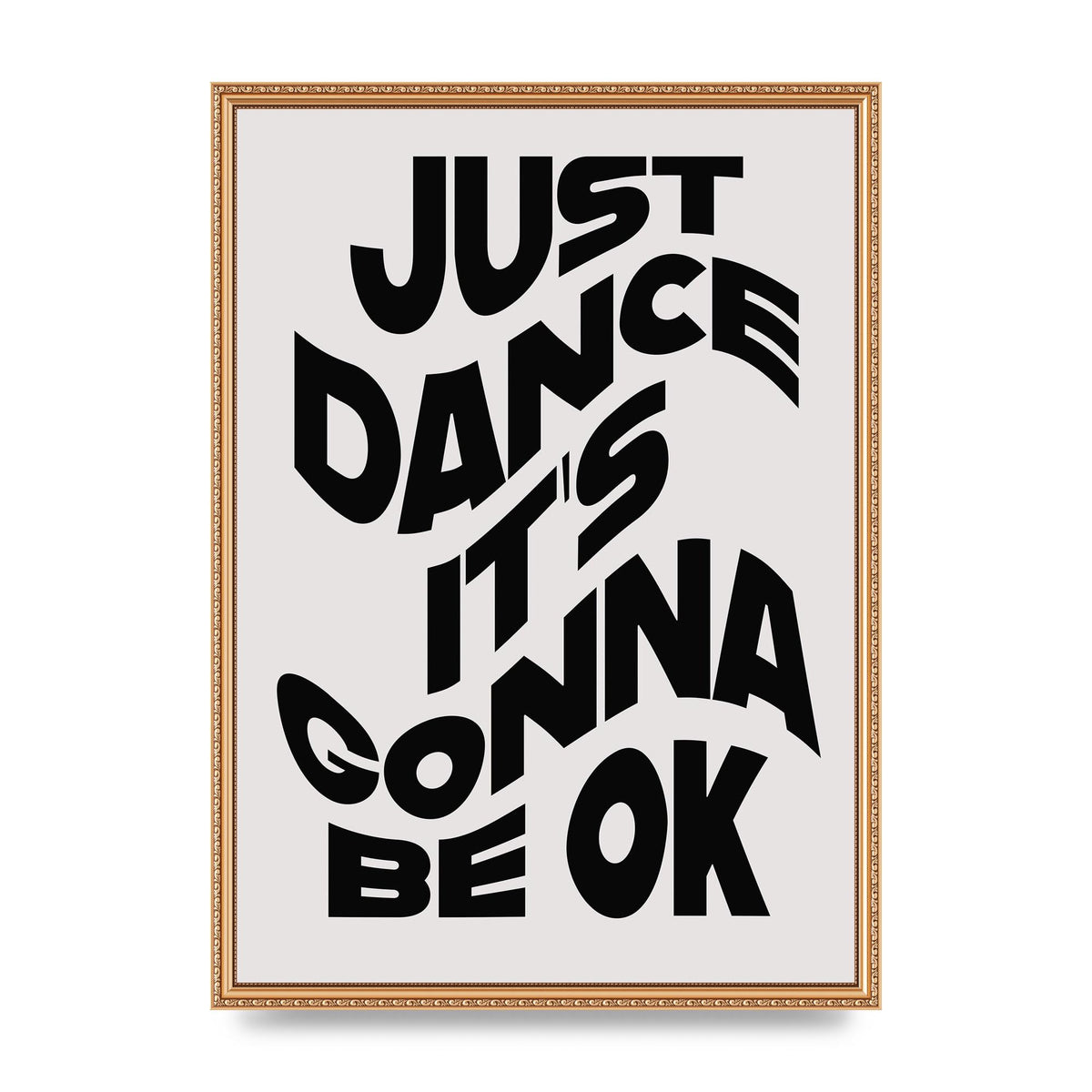 Just Dance Black White Wave" Wall Art - A2 framed