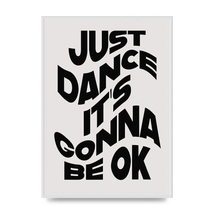 Just Dance Black White Wave" Wall Art - A2 framed