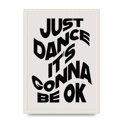 Just Dance Black White Wave" Wall Art - A3 framed