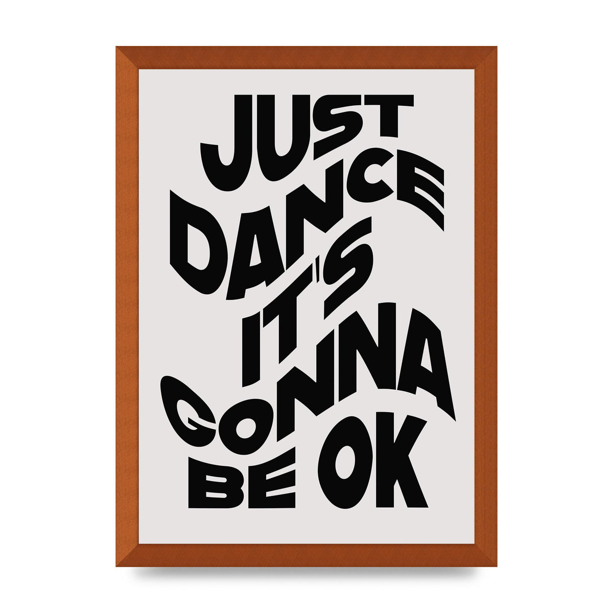 Just Dance Black White Wave" Wall Art - A3 framed