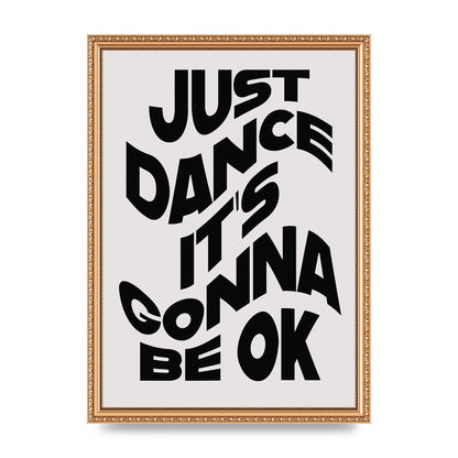 Just Dance Black White Wave" Wall Art - A3 framed
