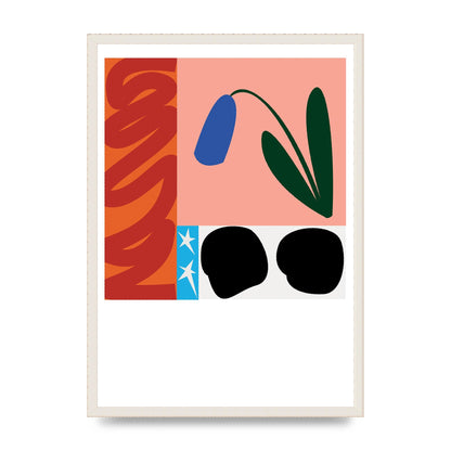 Colour Flower Collage Mix Match Wall Art - A2 framed