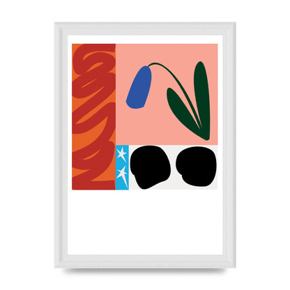 Colour Flower Collage Mix Match Wall Art - A4 framed