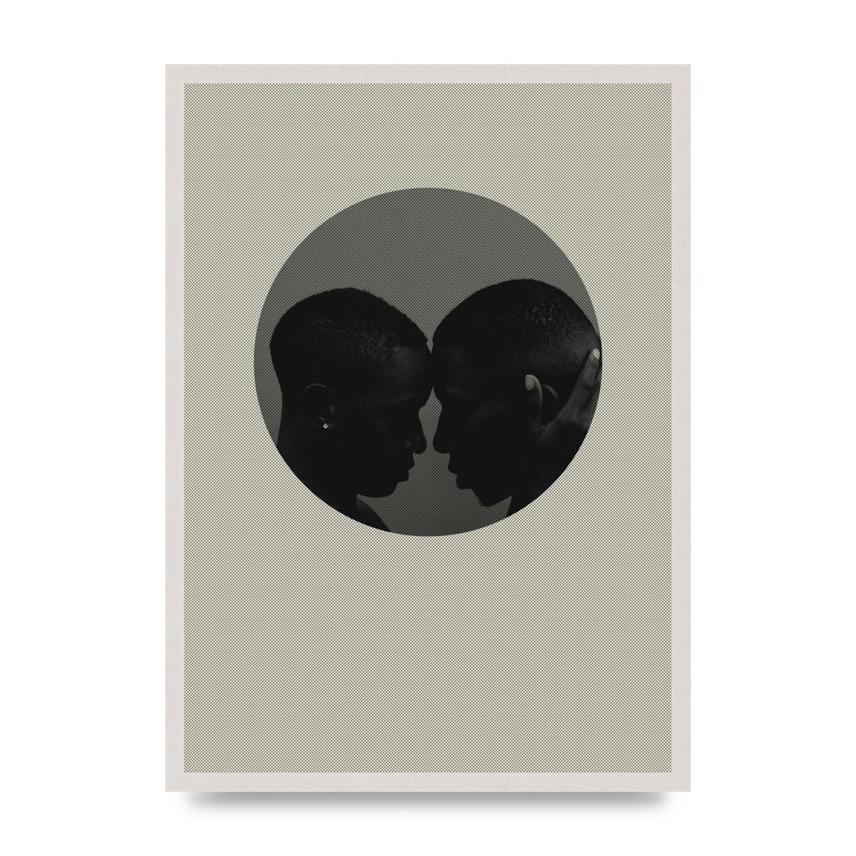 Halftone Kiss One Art For The Home - A2 framed