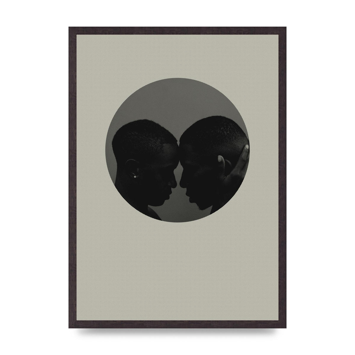 Halftone Kiss One Art For The Home - A2 framed