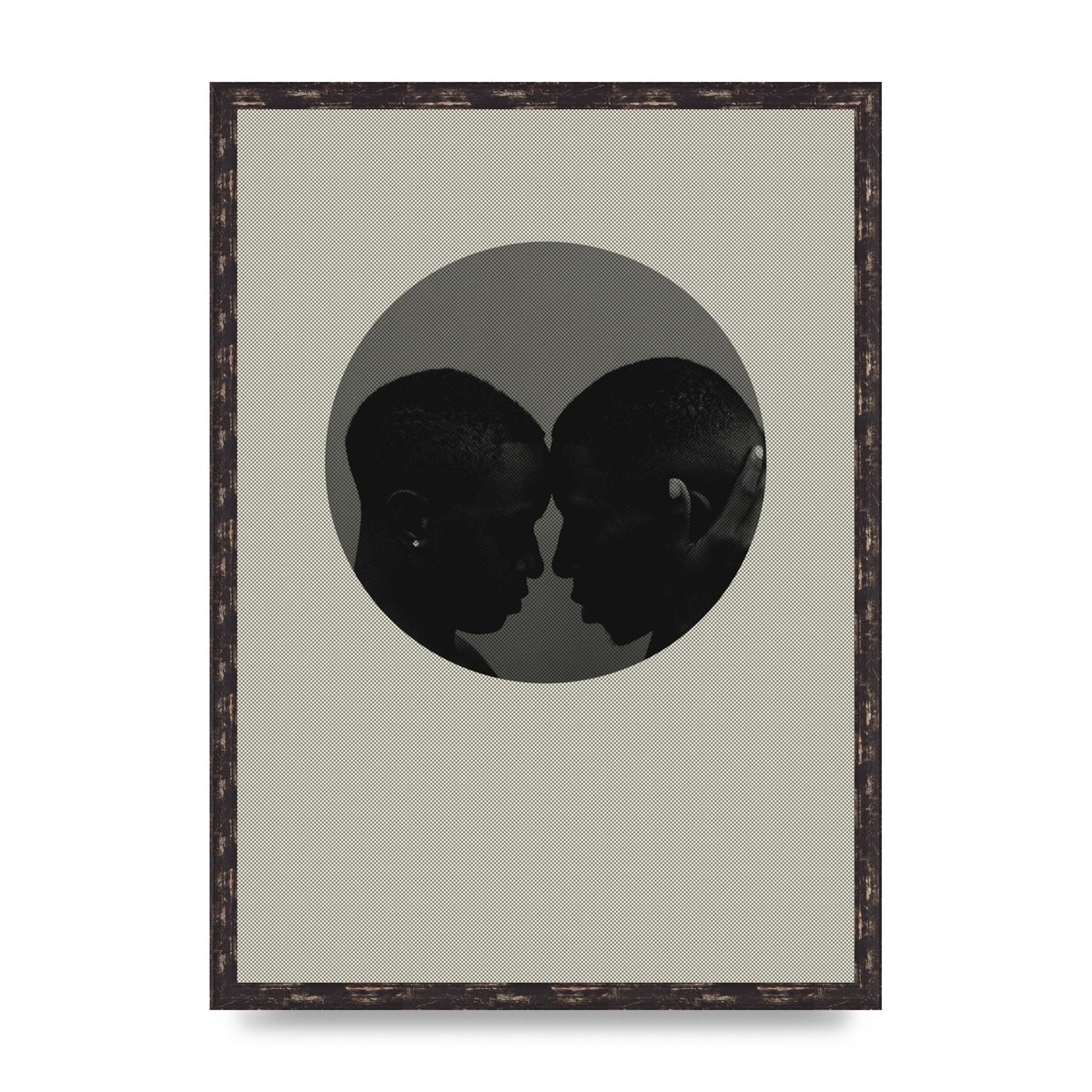 Halftone Kiss One Art For The Home - A2 framed