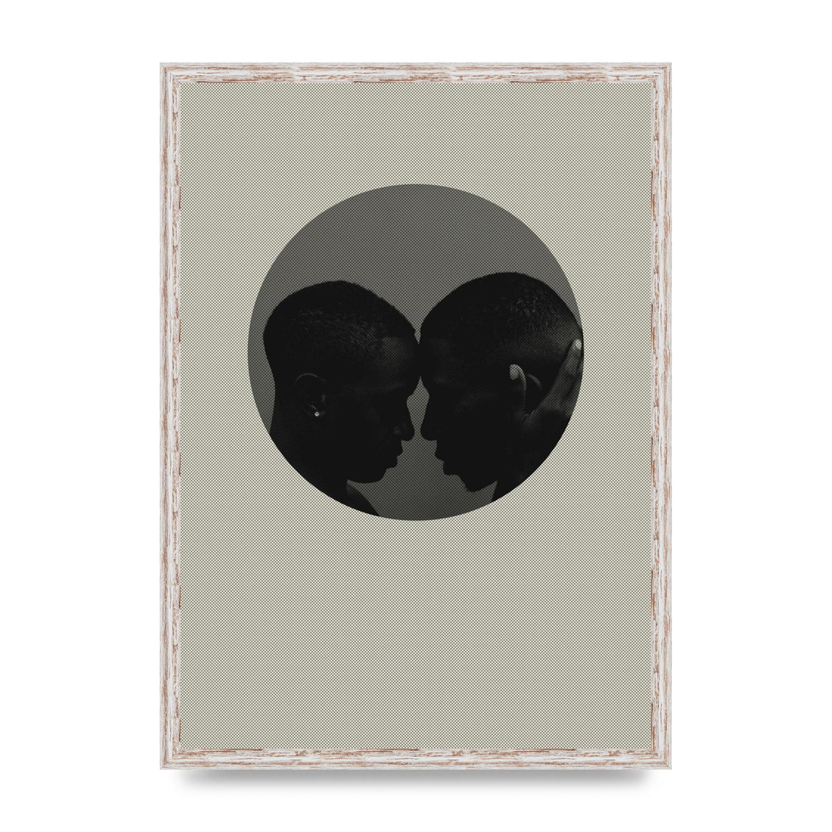 Halftone Kiss One Art For The Home - A2 framed
