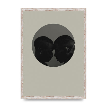 Halftone Kiss One Art For The Home - A2 framed