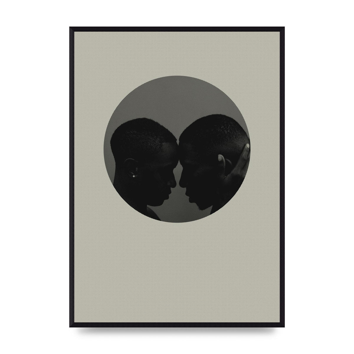 Halftone Kiss One Art For The Home - A2 framed
