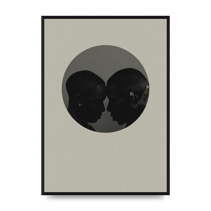 Halftone Kiss One Art For The Home - A2 framed