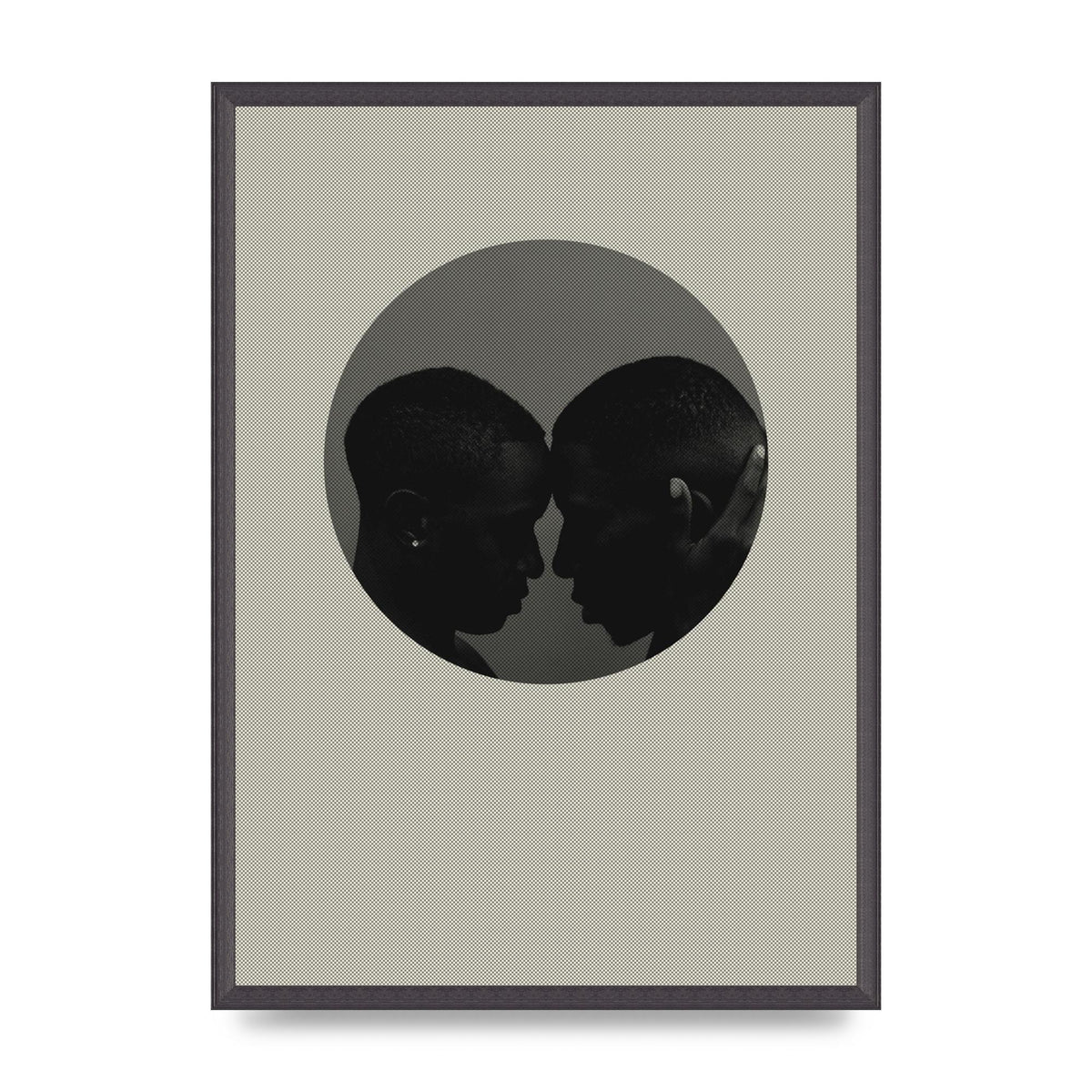 Halftone Kiss One Art For The Home - A2 framed