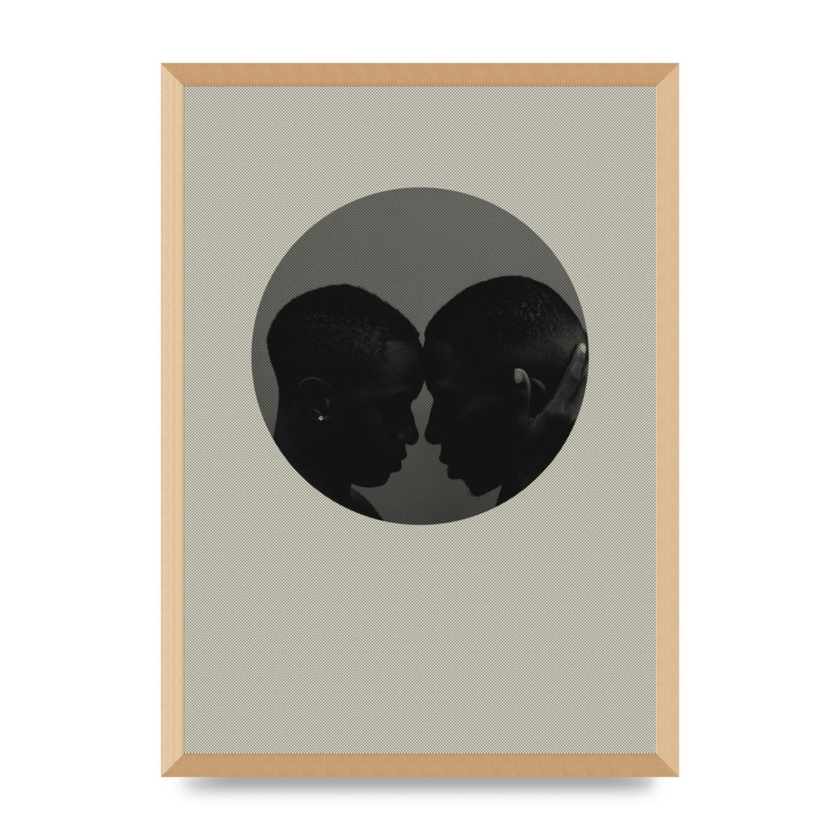Halftone Kiss One Art For The Home - A2 framed
