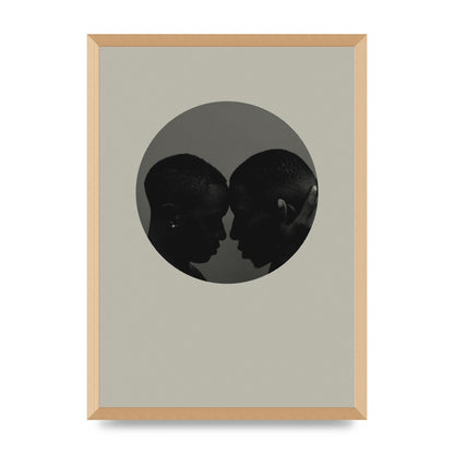 Halftone Kiss One Art For The Home - A2 framed