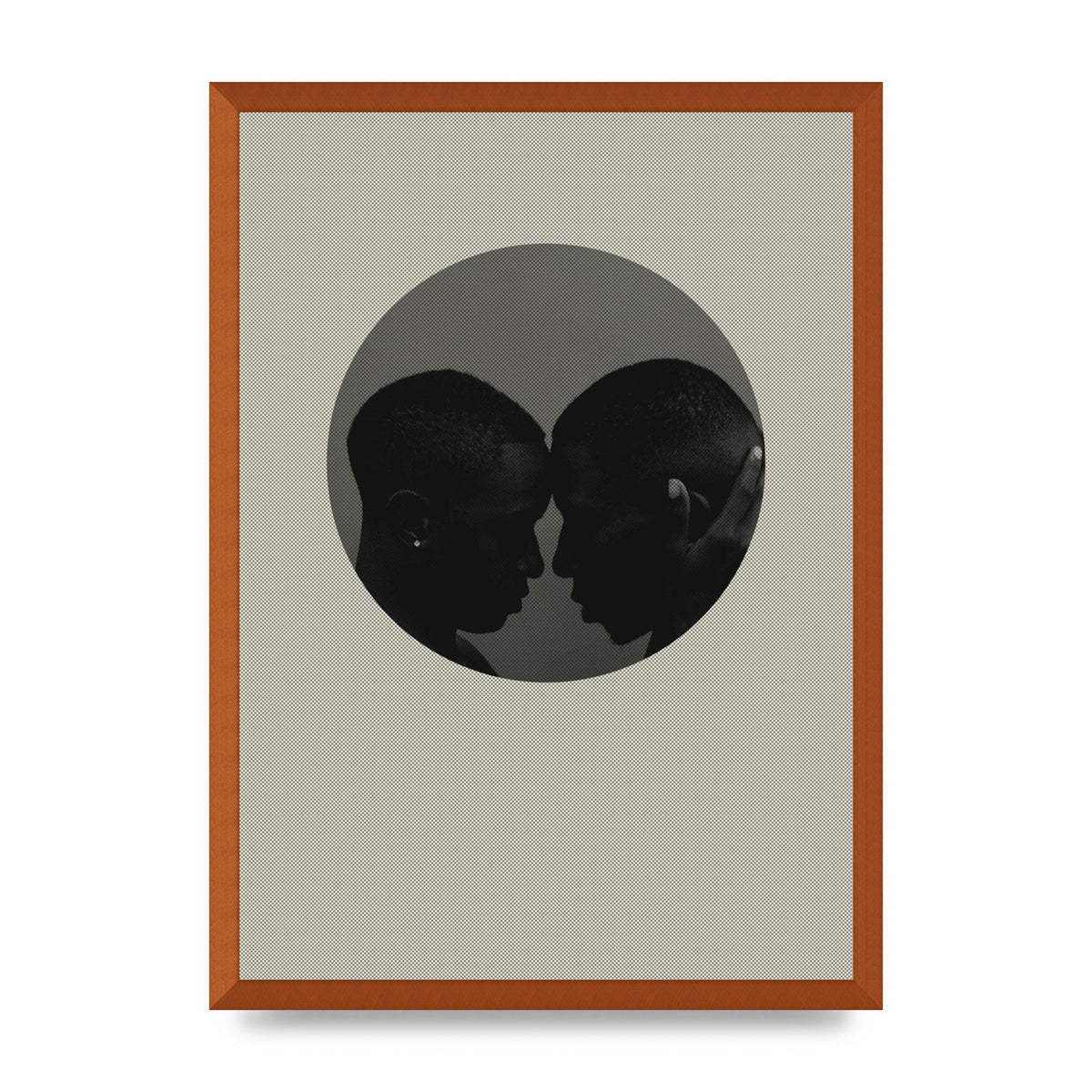 Halftone Kiss One Art For The Home - A2 framed