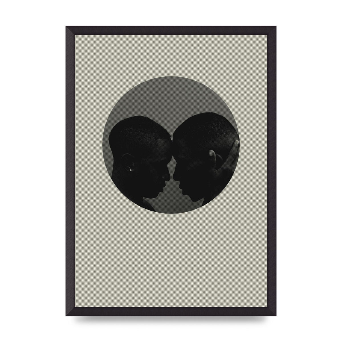 Halftone Kiss One Art For The Home - A2 framed