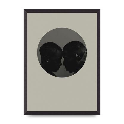 Halftone Kiss One Art For The Home - A2 framed