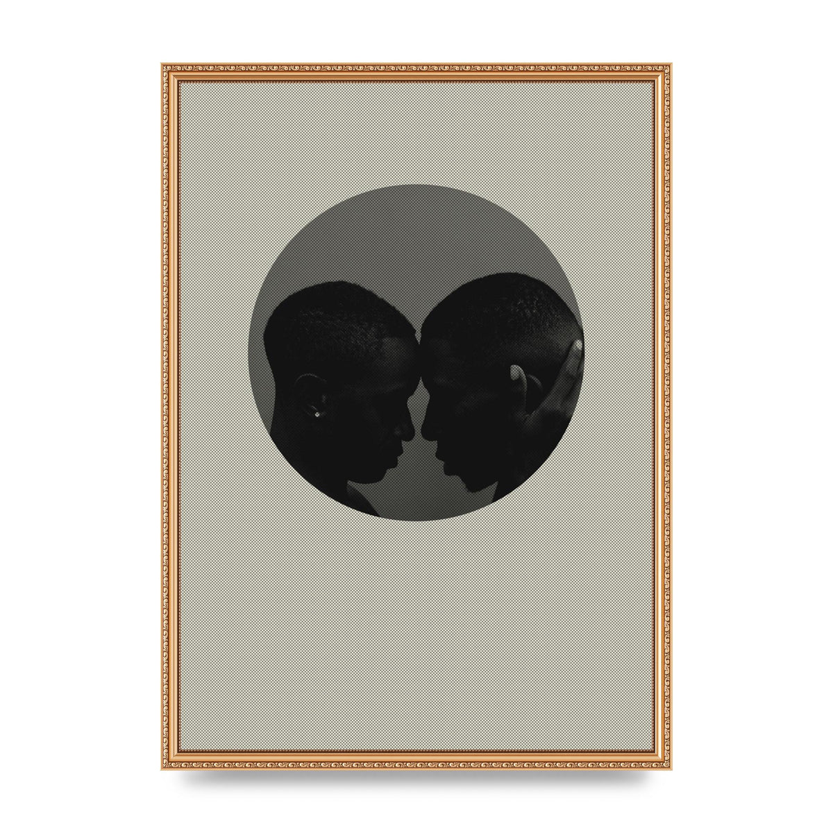 Halftone Kiss One Art For The Home - A2 framed