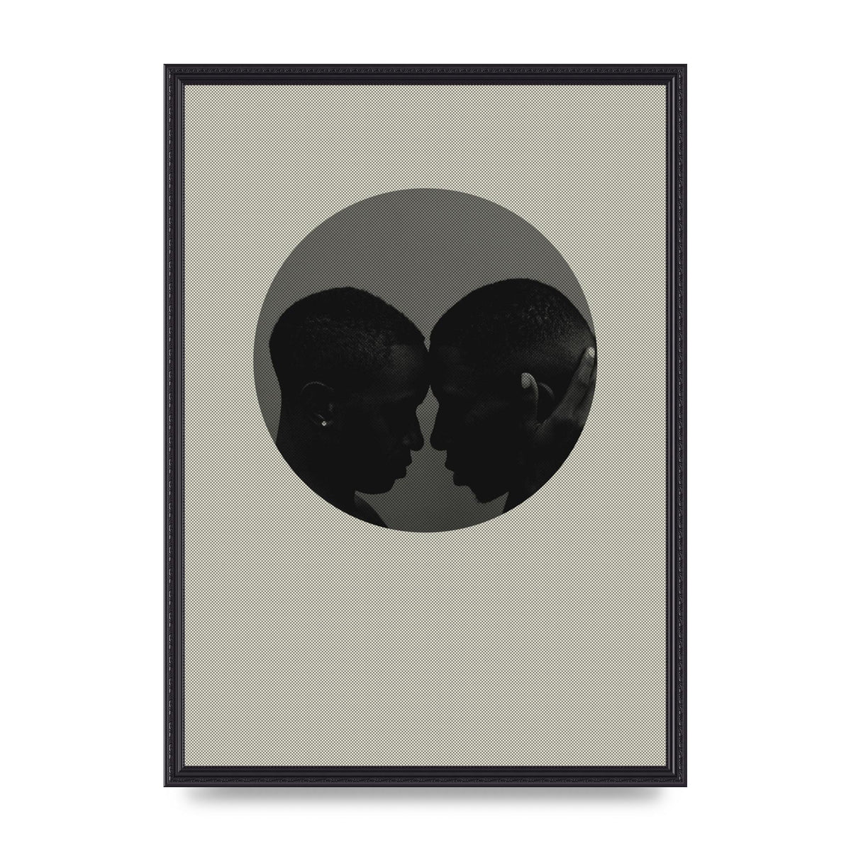 Halftone Kiss One Art For The Home - A2 framed