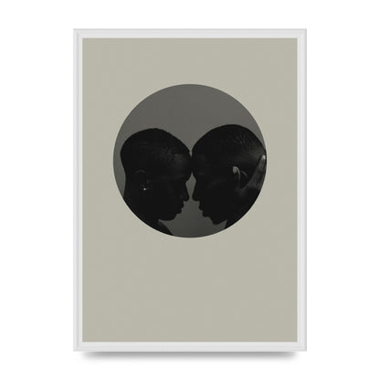 Halftone Kiss One Art For The Home - A2 framed