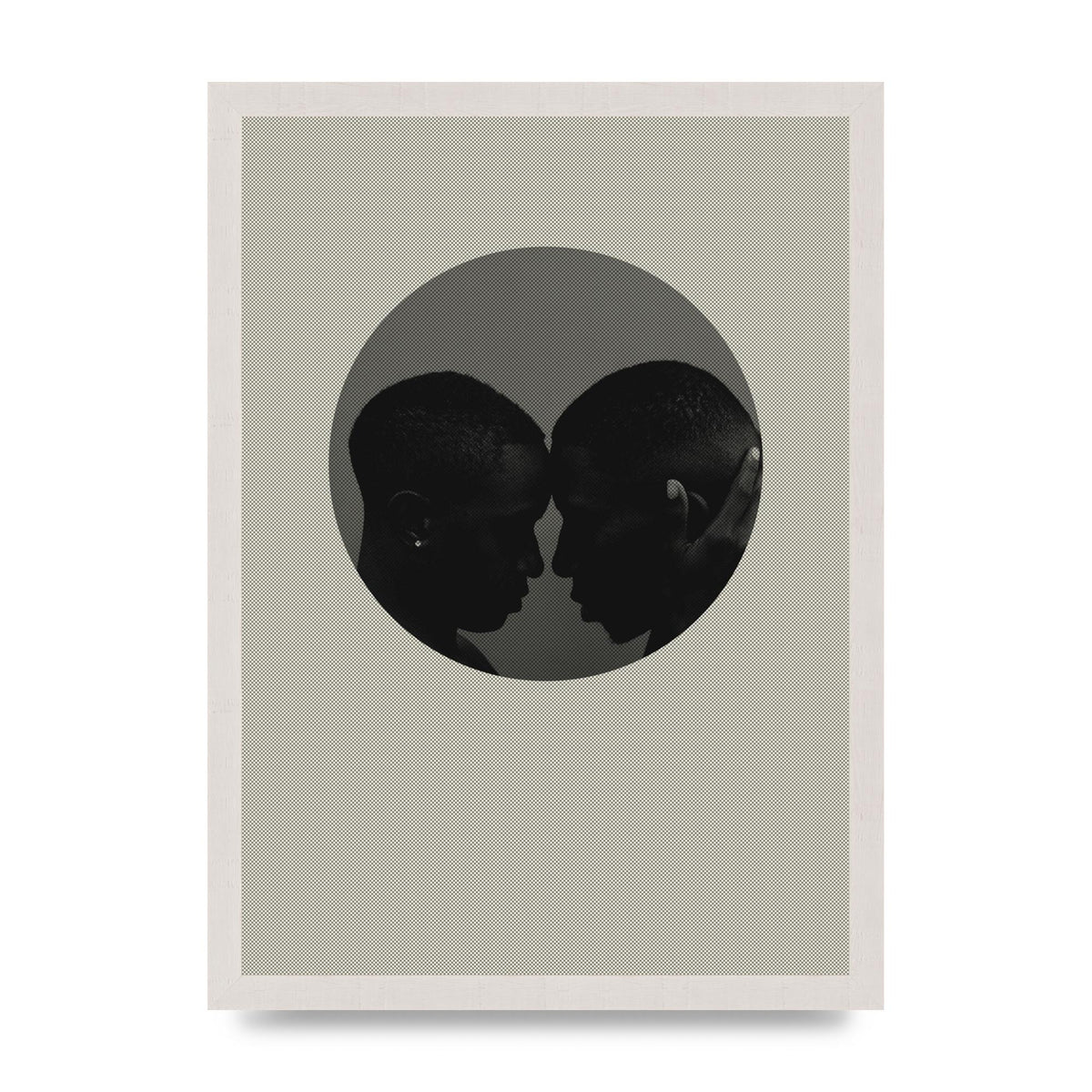 Halftone Kiss One Art For The Home - A3 framed