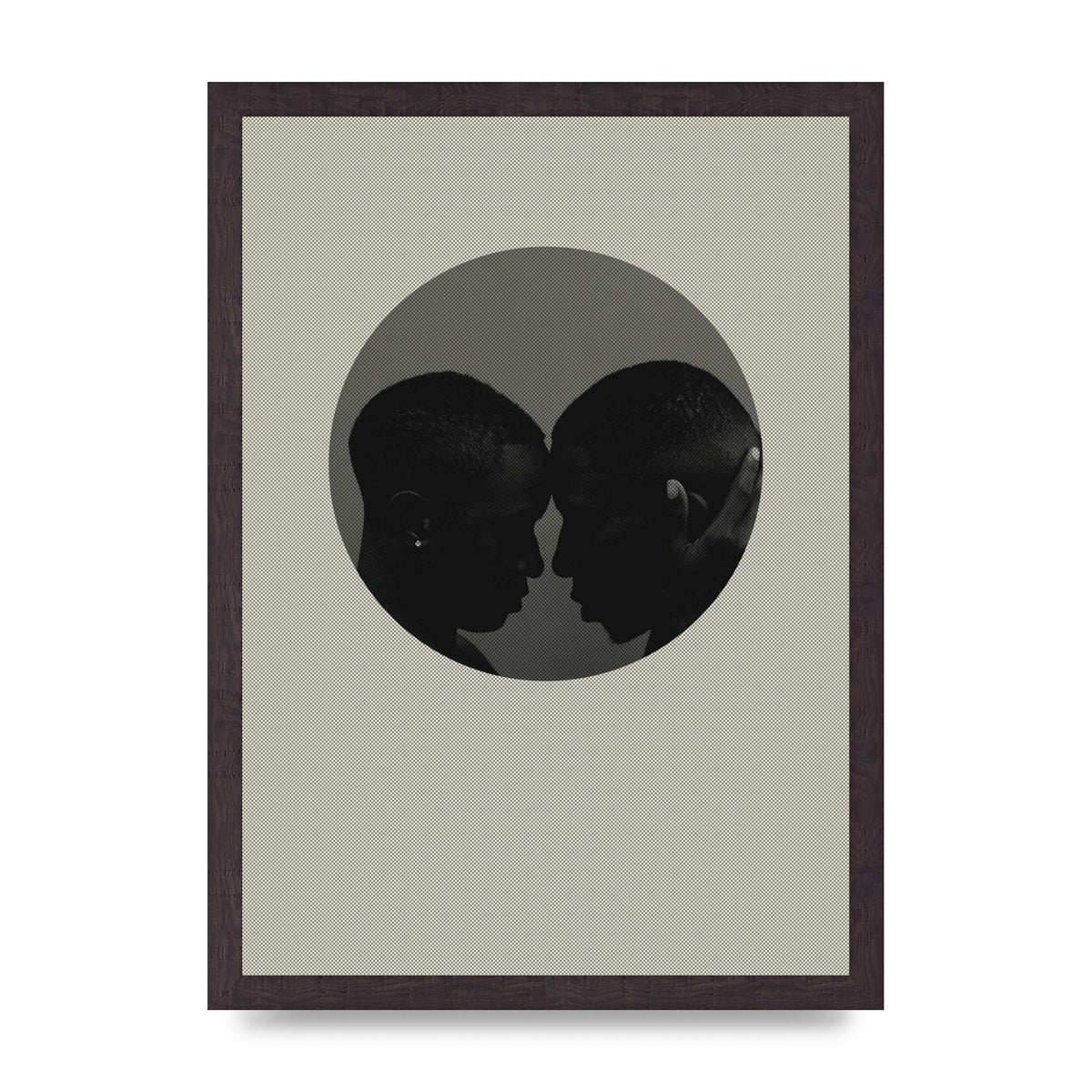 Halftone Kiss One Art For The Home - A3 framed