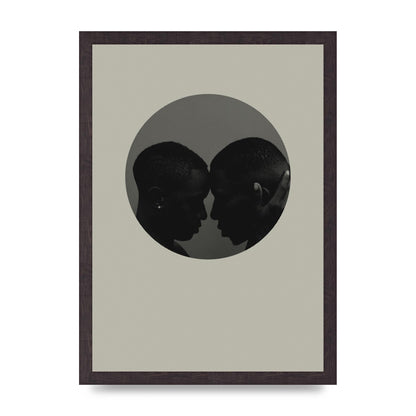 Halftone Kiss One Art For The Home - A3 framed