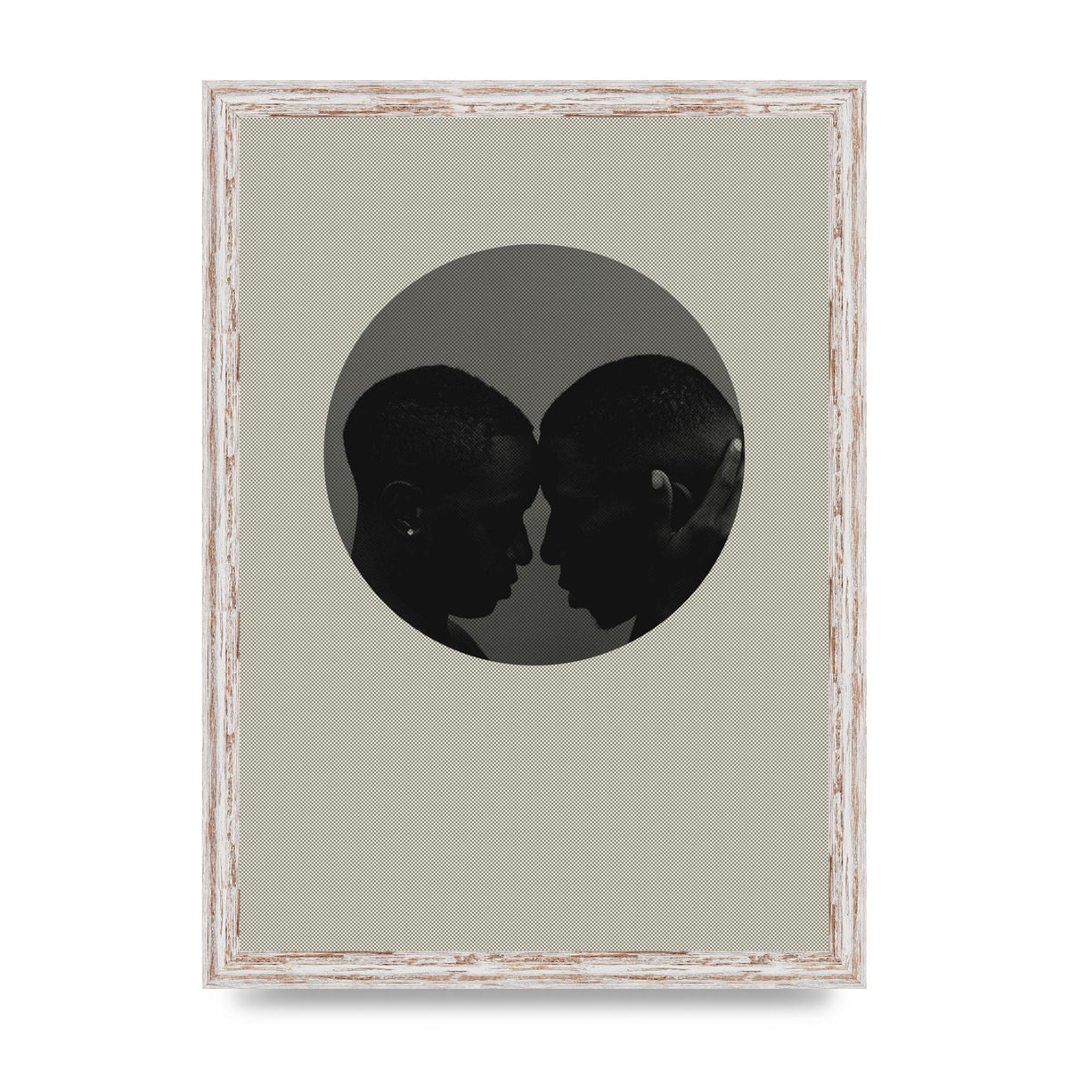 Halftone Kiss One Art For The Home - A3 framed