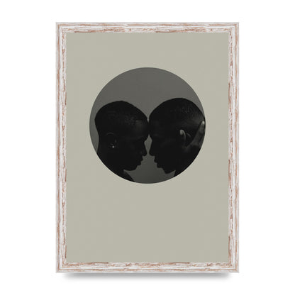 Halftone Kiss One Art For The Home - A3 framed