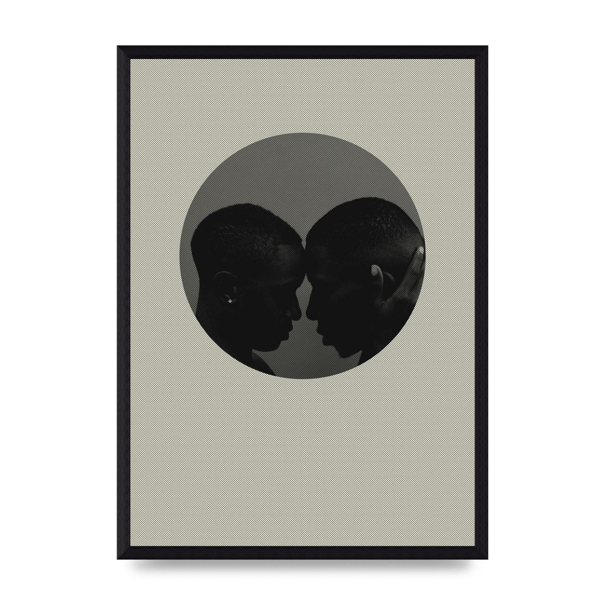 Halftone Kiss One Art For The Home - A3 framed