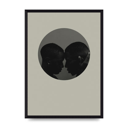 Halftone Kiss One Art For The Home - A3 framed