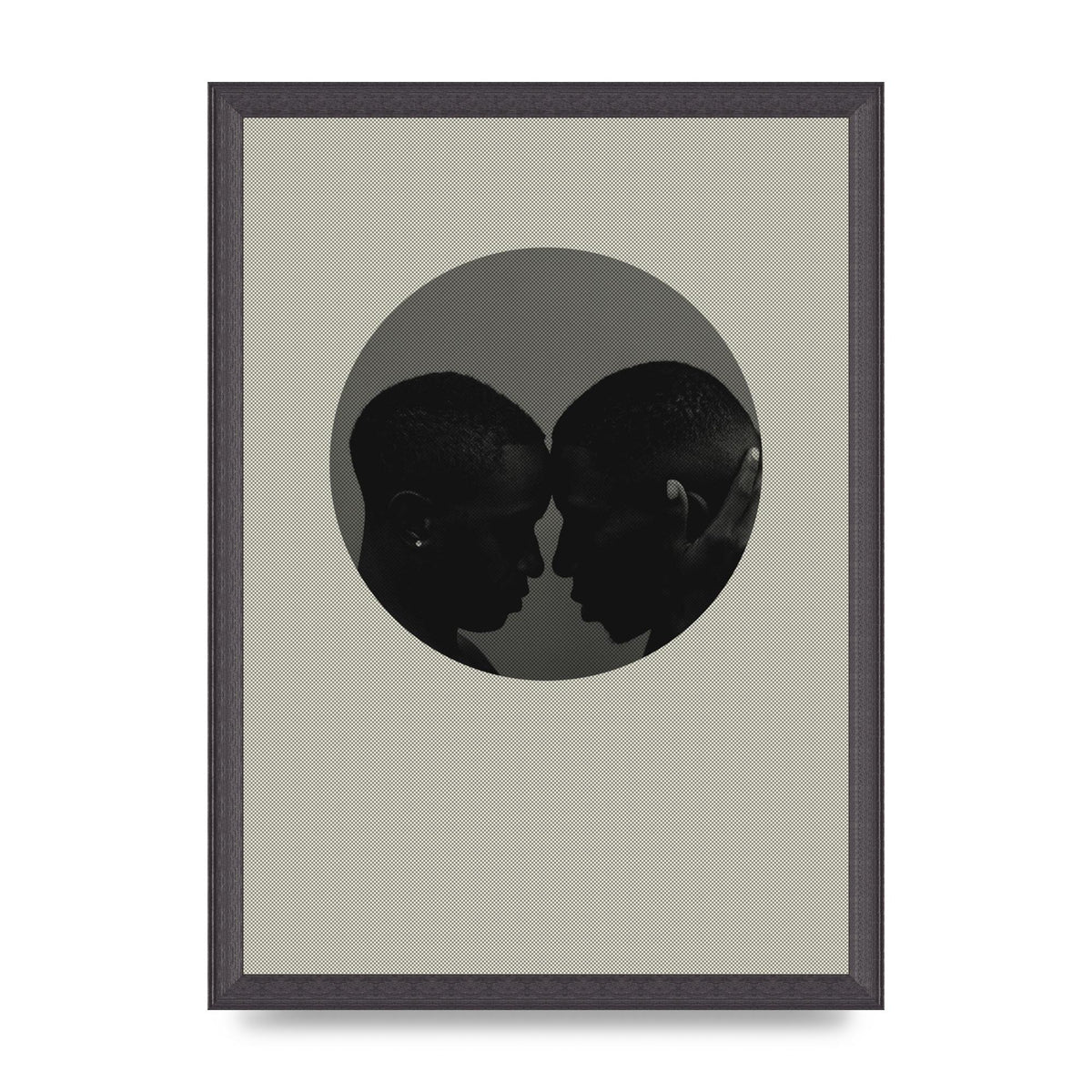 Halftone Kiss One Art For The Home - A3 framed