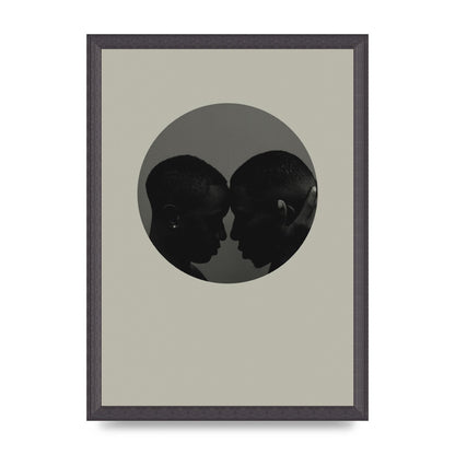 Halftone Kiss One Art For The Home - A3 framed