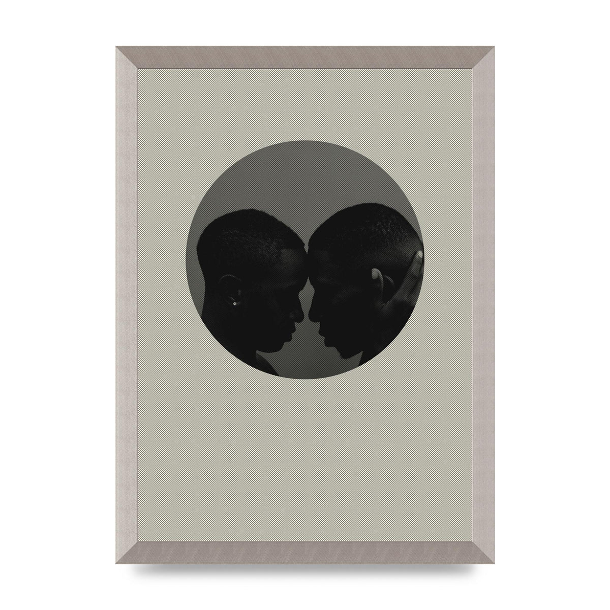 Halftone Kiss One Art For The Home - A3 framed