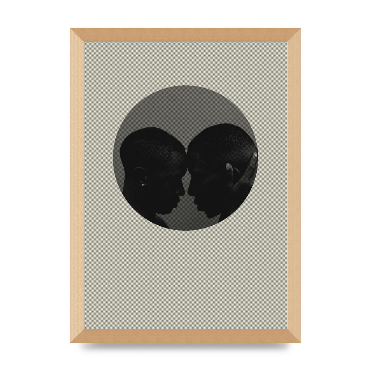 Halftone Kiss One Art For The Home - A3 framed
