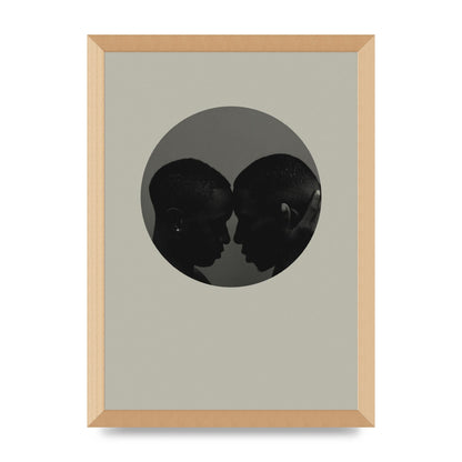 Halftone Kiss One Art For The Home - A3 framed