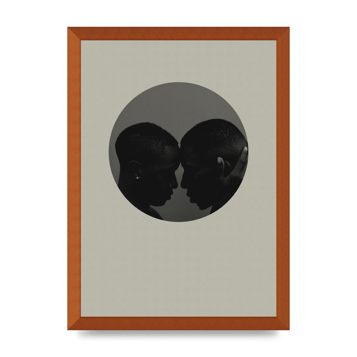 Halftone Kiss One Art For The Home - A3 framed