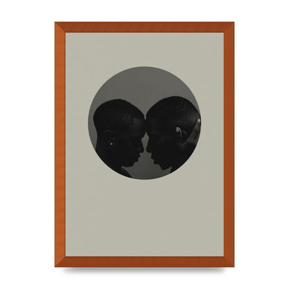 Halftone Kiss One Art For The Home - A3 framed