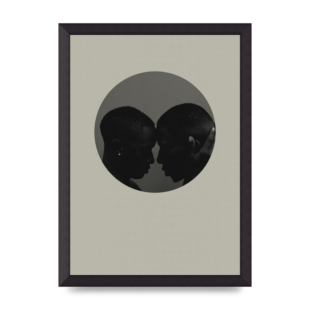 Halftone Kiss One Art For The Home - A3 framed