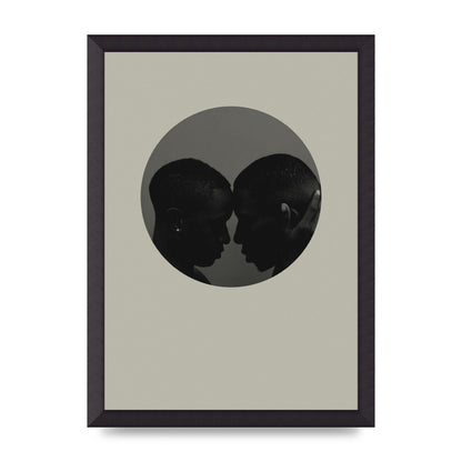 Halftone Kiss One Art For The Home - A3 framed