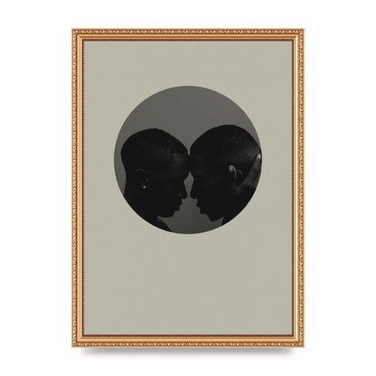 Halftone Kiss One Art For The Home - A3 framed