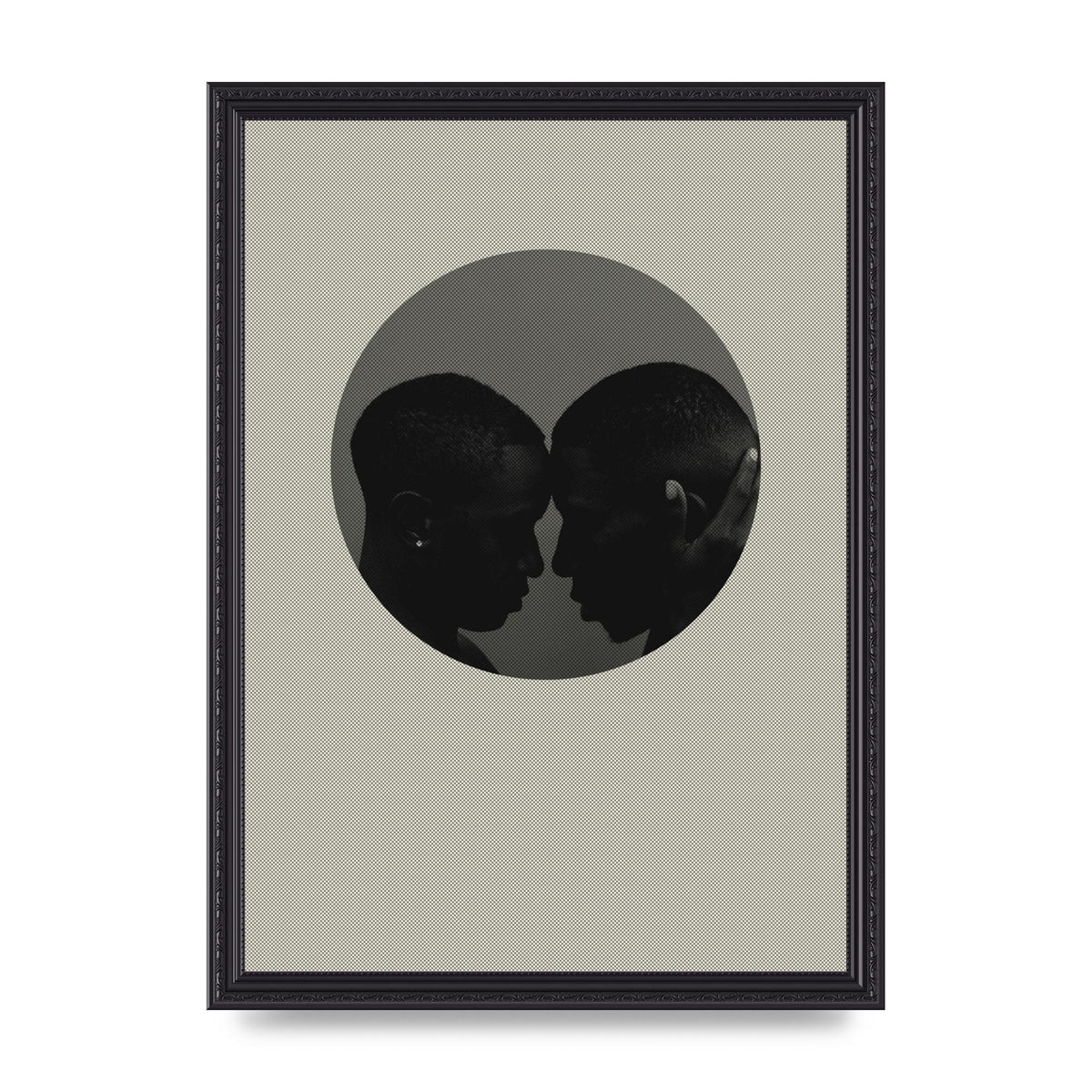 Halftone Kiss One Art For The Home - A3 framed