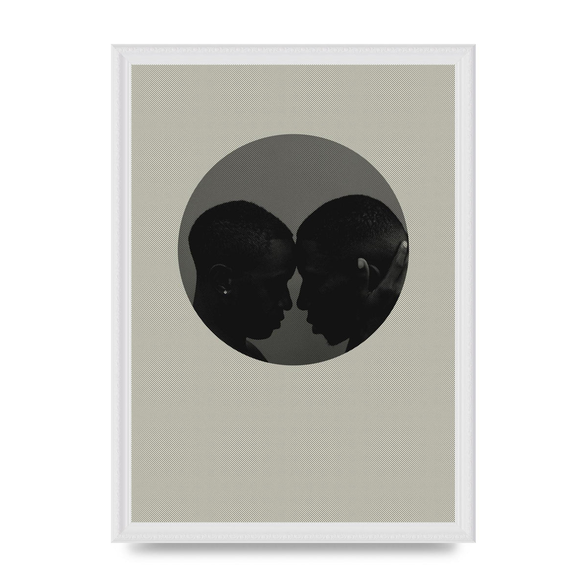 Halftone Kiss One Art For The Home - A3 framed